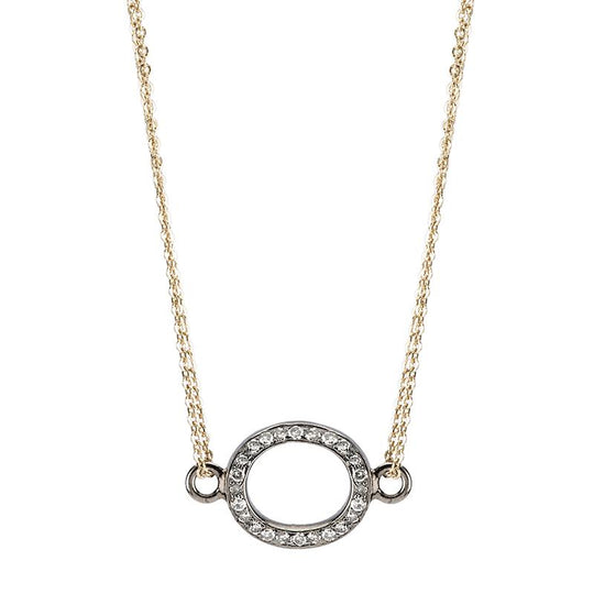 Brooklyn Diamond Open Oval Necklace