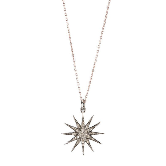 Brooklyn Small Starburst Diamond Necklace