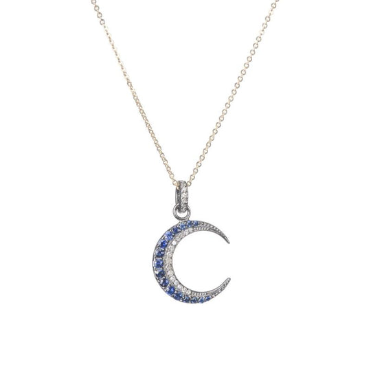 Brooklyn Moon with Sapphire Necklace