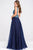 V Neck Fit and Flare Prom Ballgown JVN48647