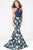 Embellished Bodice Halter Neck Floral Dress JVN47610