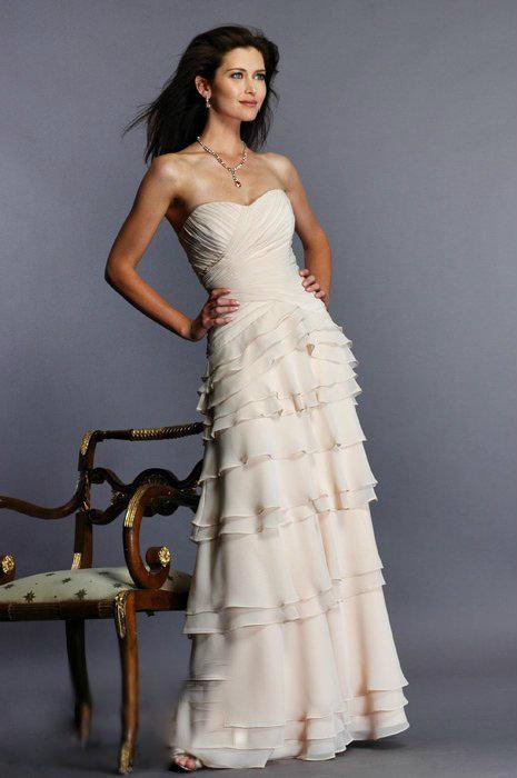 Pretty Strapless Semi-Sweetheart Long Dress 610009
