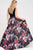 Pleated Floral Skirt Prom Ballgown JVN47924