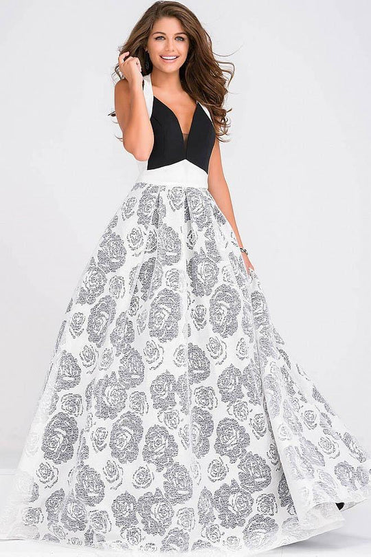 Floral A line Skirt Prom Dress JVN49641