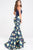 Embellished Bodice Halter Neck Floral Dress JVN47610