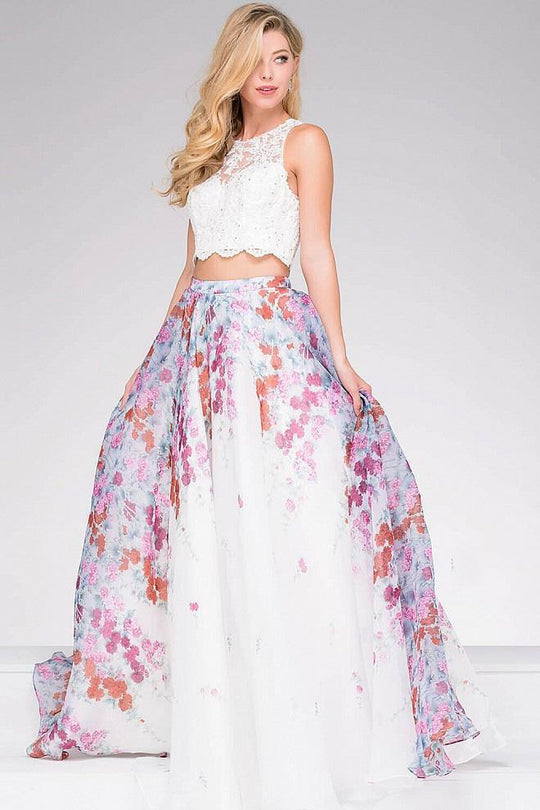 Lace Bodice Two Piece A line Dress JVN48843