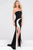 Strapless Jersey High Slit Dress JVN41844