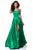 Sherri Hill - 51631 Sexy Lace-Up Back A-Line Long Evening Dress In Green