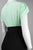 Nina Leonard - L15672 Surplice Dolman Sleeve Jumpsuit in Green and Black