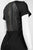 Nina Leonard - L23961 Vegan Leather Back Quilted Dress in Black
