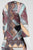 Nina Leonard - L5915A Printed Jewel Column Dress in Brown and Multi-Color