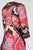Nina Leonard - L5915A Printed Jewel Column Dress in Blue and Multi-Color