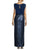 Aidan Mattox - Embellished Bateau Neck Dress 251704850 in Blue