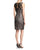 Aidan Mattox - Bateau Neck Illusion Lace Cocktail Dress 54468960 in Black and Pink