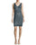 Theia - V-Neckline Beaded Short Dress 882476 in Gray