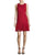 Aidan Mattox - 54473380 Embroidered Mesh Short Dress  in Red