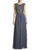 Aidan Mattox - Embellished Bateau Neck Dress 54466960 in Gray