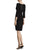 Aidan Mattox - V-Neckline Jersey Cocktail Dress MD1E200249 in Black
