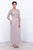 Nox Anabel - 5101 Quarter Length Sleeves Empire Long Dress in Neutral