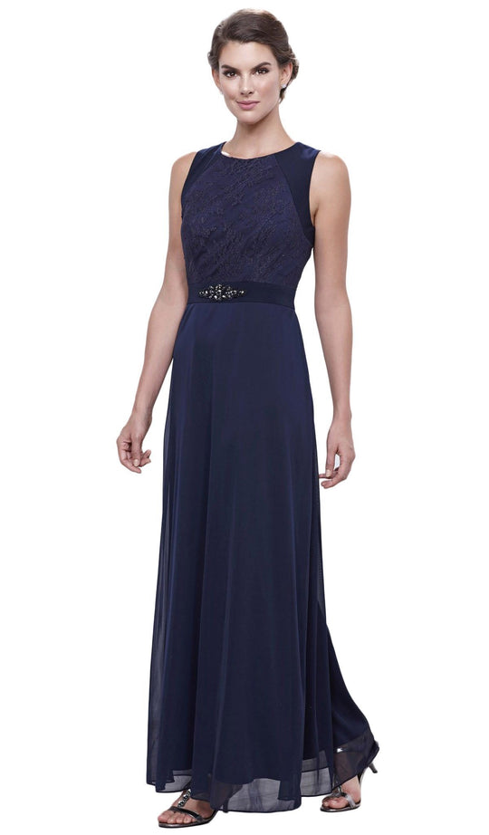 Lace Bodice Evening Dress