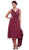 Strapless V-Neck Tea Length Dress with Jacket
