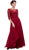 Embroidered Bateau Neck A-Line Gown