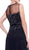 Beaded illusion Jewel Neck A-Line Dress