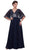 Beaded V-neck Evening Dress