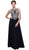 Embroidered Jewel Neck A-Line Dress