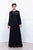 Nox Anabel - 5149 Cap Sleeve Illusion Lattice Gown in Black