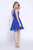 Nox Anabel 6163 Sleeveless V-Back Sequined Cocktail Dress  - 1 pc Royal Blue In Size L Available in Royal Blue