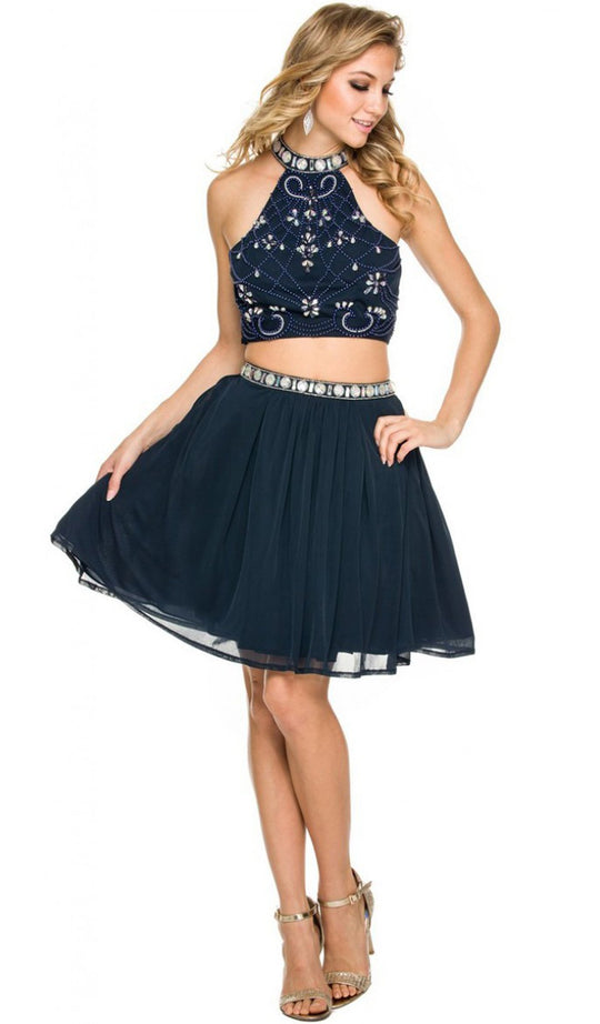 Two Piece Halter Dress