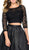 Quarter Sleeve Embroidered Two-Piece  A-line Dress