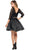Quarter Sleeve Embroidered Two-Piece  A-line Dress