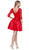 Quarter Sleeve Embroidered Two-Piece  A-line Dress