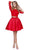 Nox Anabel - 6166 Quarter Sleeve Embroidered Two-Piece A-line Dress