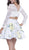 Long Sleeve Illusion Bateau Floral Cocktail Dress