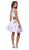 Two-Piece Bateau Floral A-Line Cocktail Dress