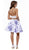 Two-Piece Halter Floral Print Cocktail Dress