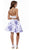 Nox Anabel - 6222 Two-Piece Halter Floral Print Cocktail Dress