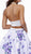 Two-Piece Halter Floral Print Cocktail Dress