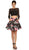 Two-Piece Lace Illusion Long Sleeve Cocktail Dress