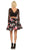 Two-Piece Lace Illusion Long Sleeve Cocktail Dress