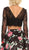 Two-Piece Lace Illusion Long Sleeve Cocktail Dress