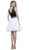 Two-Piece Lace Bateau Flutter Cocktail Dress