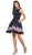 Chic Floral-Printed Bateau Cocktail Dress
