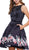 Chic Floral-Printed Bateau Cocktail Dress