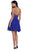 Embroidered Halter Chiffon Short Dress
