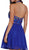 Embroidered Halter Chiffon Short Dress