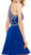 High Illusion Racerback Bejeweled Cocktail Dress